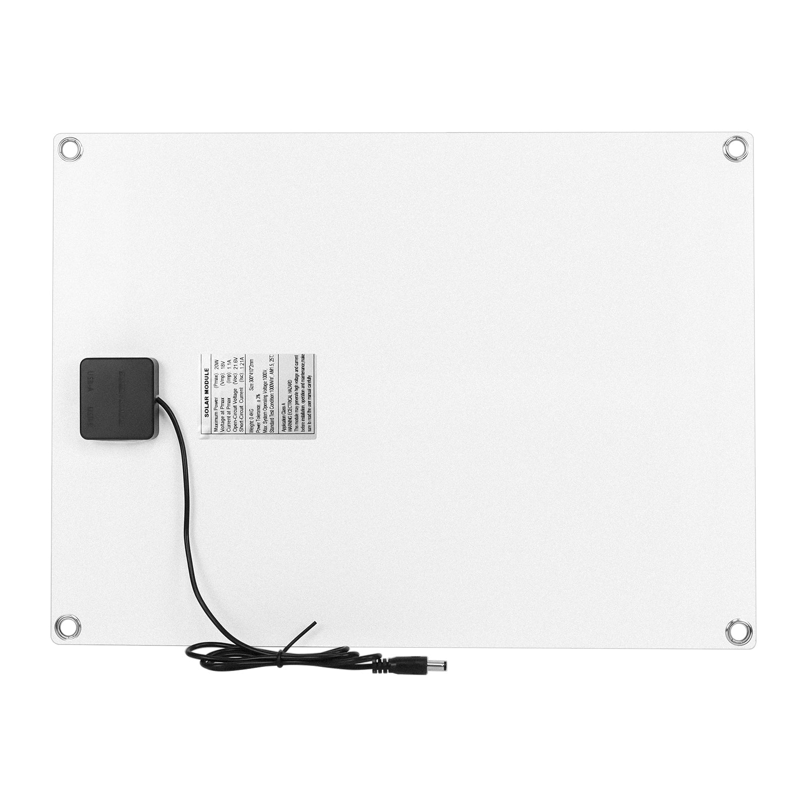 Panneau Solaire Monocristallin Flexible - 20W