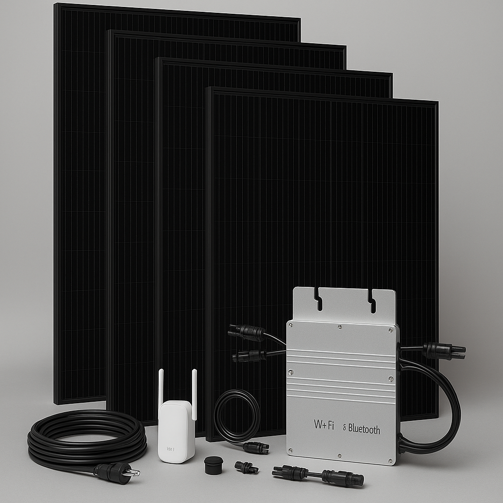 ⚡ Kit Solaire 9kWc Full Black – 18 Panneaux + 9 Micro-onduleurs