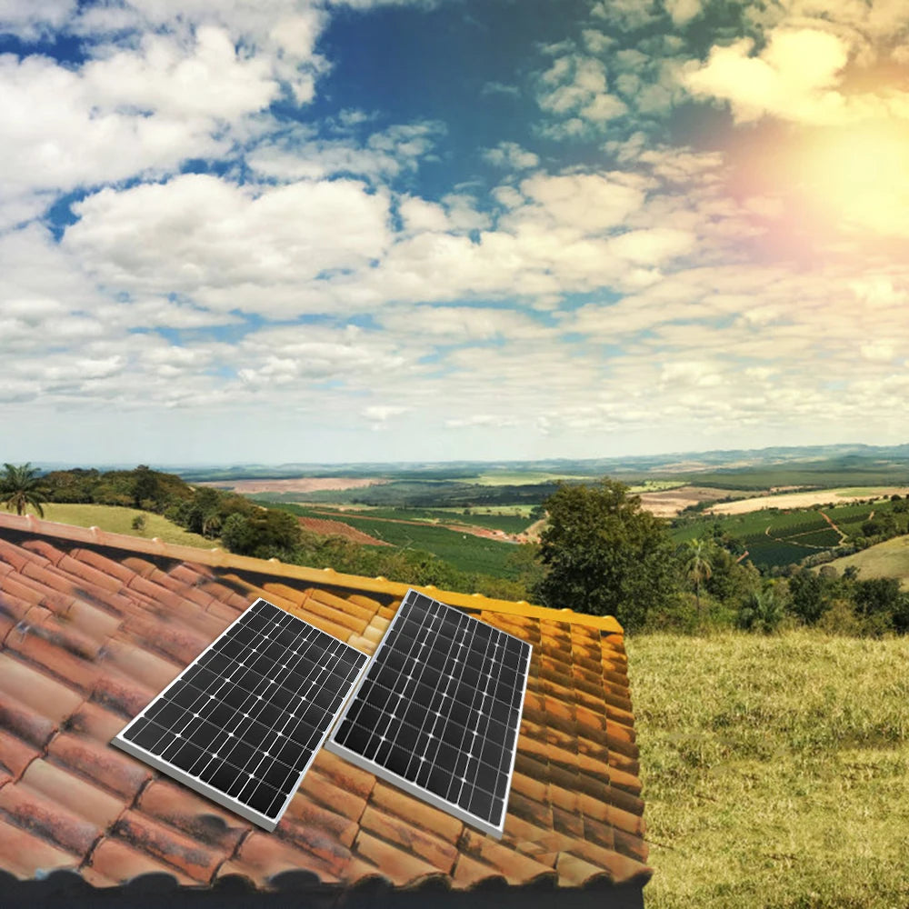 "Panneau Solaire Léger 150W 18V, Module Photovoltaïque, Chargeur d'Alimentation PV pour Batterie 12v Bateau, Caravane et Applications Hors Réseau"