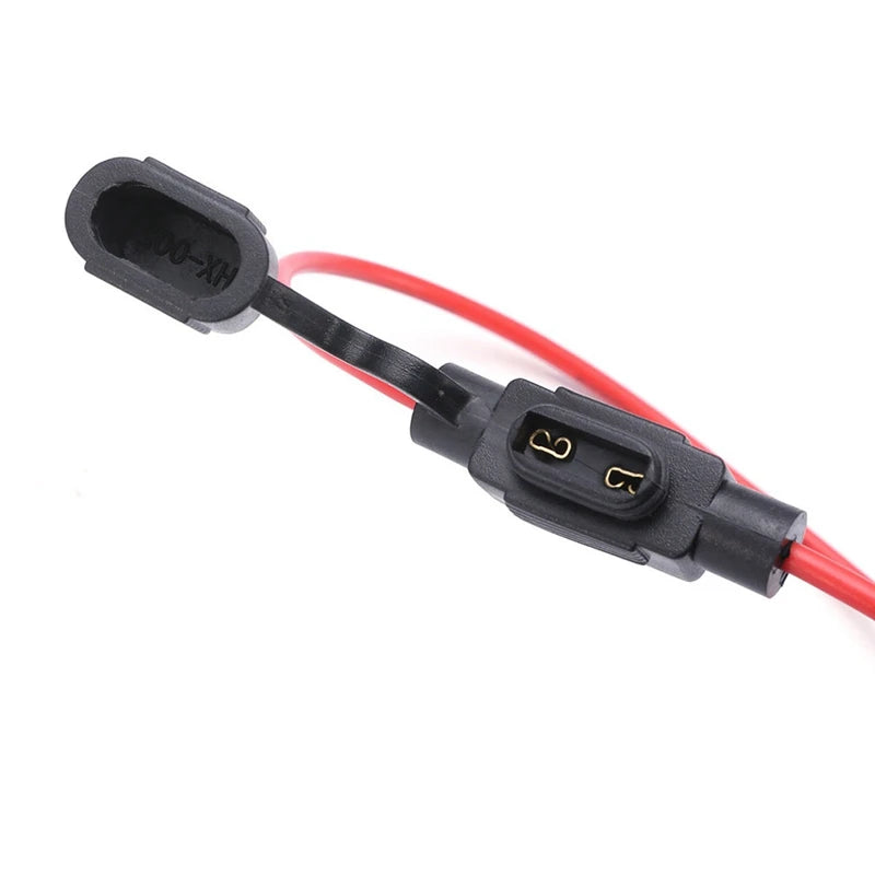 Porte-Fusible Étanche Miniature 30cm pour Harnais - Boîtier de Fusible en Ligne Automatique, Compact, Résistant et Pratique pour Voiture