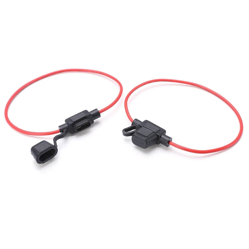 Porte-Fusible Étanche Miniature 30cm pour Harnais - Boîtier de Fusible en Ligne Automatique, Compact, Résistant et Pratique pour Voiture