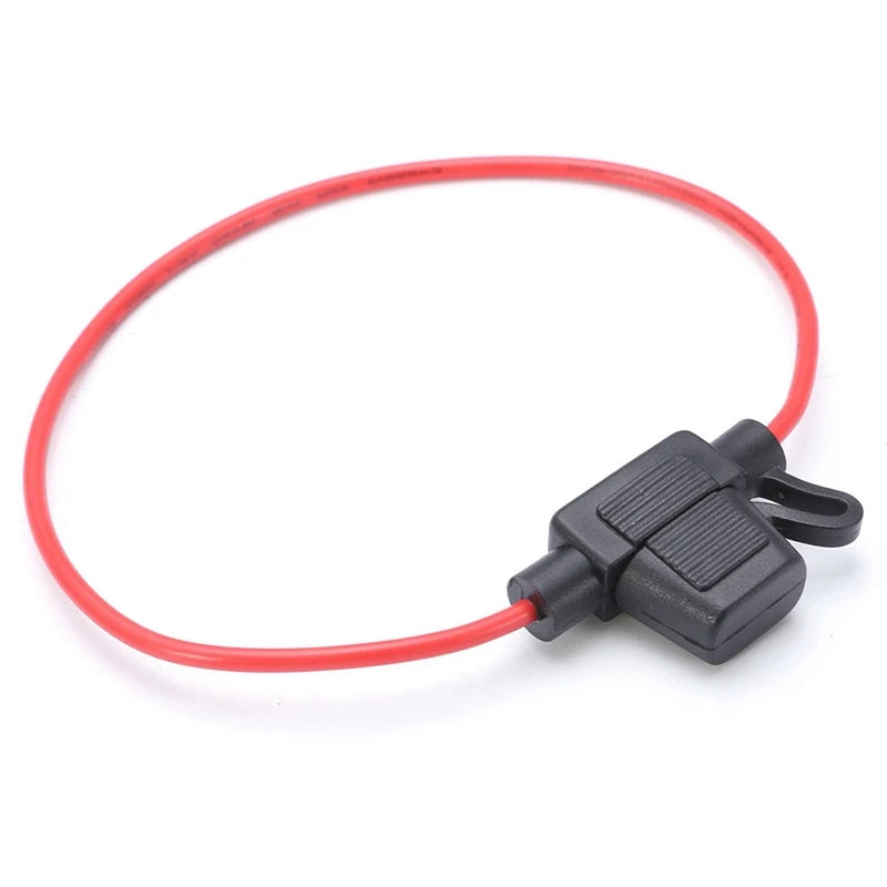Porte-Fusible Étanche Miniature 30cm pour Harnais - Boîtier de Fusible en Ligne Automatique, Compact, Résistant et Pratique pour Voiture
