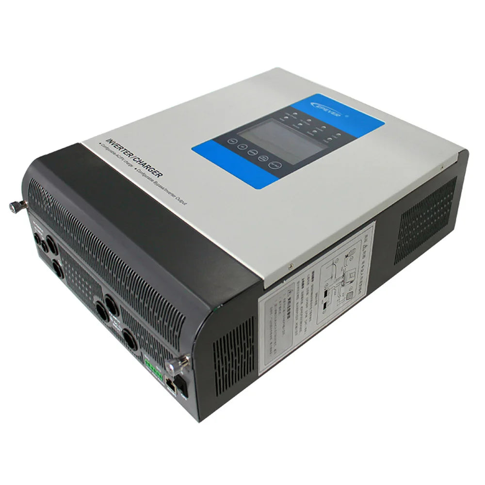 Chargeur Solaire MPPT 30A et Onduleur Utilitaire 24V48V à 220V230V 3000VA, Onduleurs Hybrides à Onde Sinusoïdale Pure