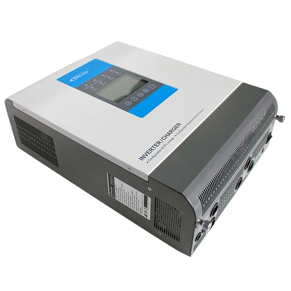 Chargeur Solaire MPPT 30A et Onduleur Utilitaire 24V48V à 220V230V 3000VA, Onduleurs Hybrides à Onde Sinusoïdale Pure