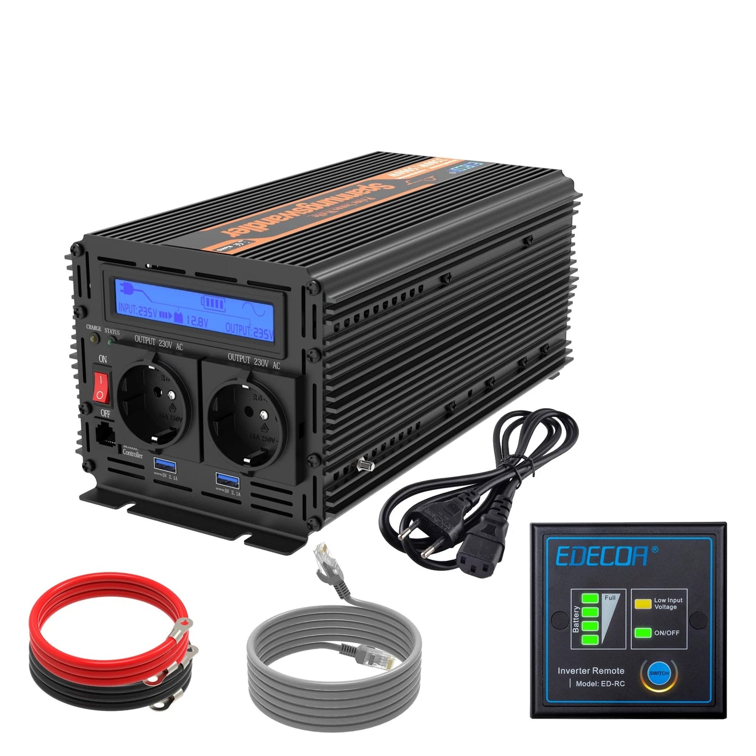 Onduleur UPS à Onde Sinusoïdale Pure 1 500 W – 12 V DC → 220‑240 V AC