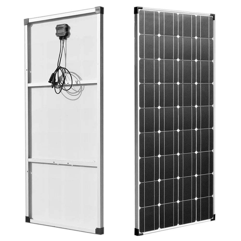 "Panneau Solaire Léger 150W 18V, Module Photovoltaïque, Chargeur d'Alimentation PV pour Batterie 12v Bateau, Caravane et Applications Hors Réseau"