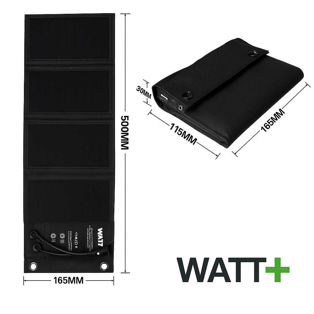 7W Waterproof Solar Panel – 5V – Portable for Hiking, Camping & Outdoor – Camouflage