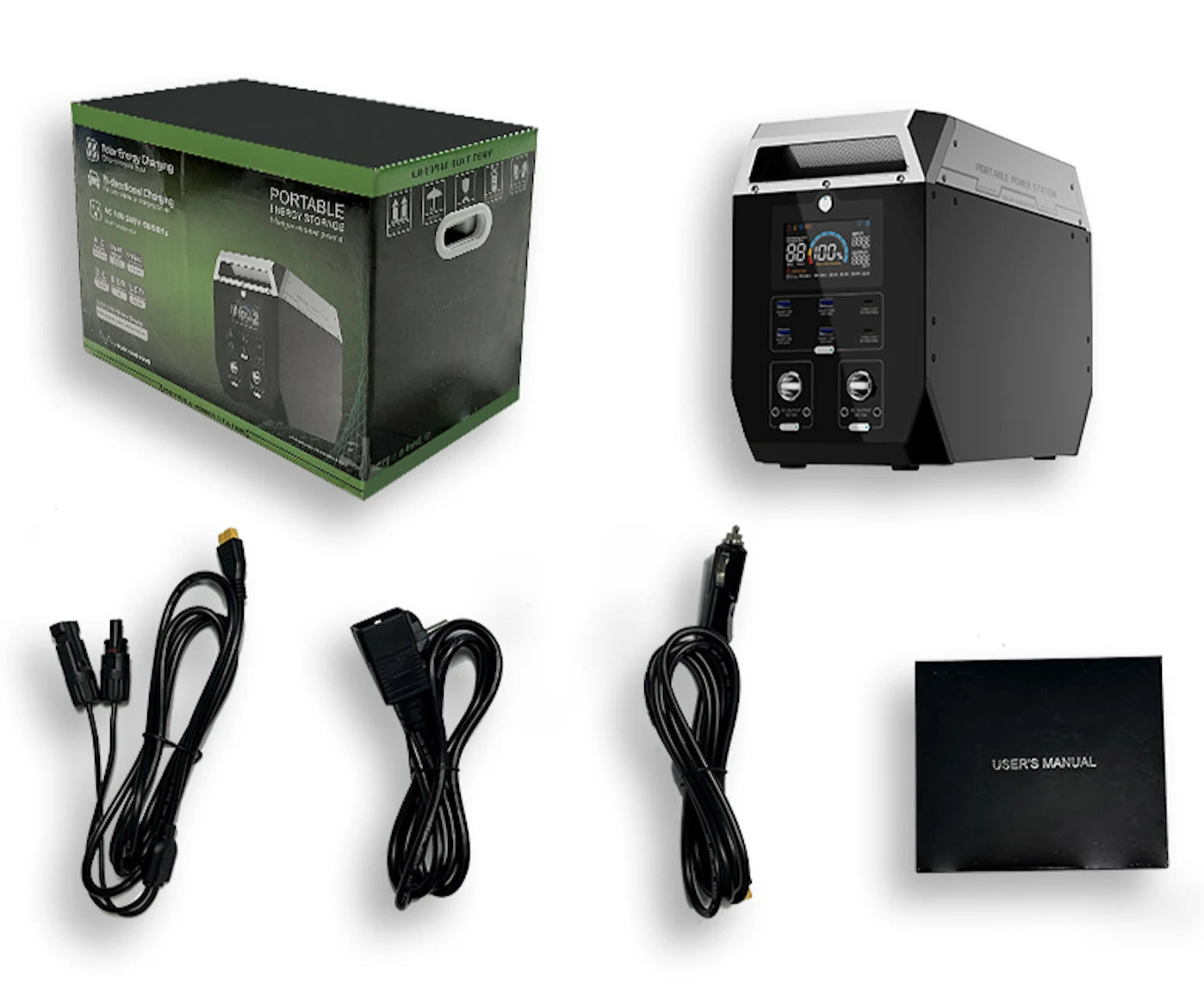Générateur de Secours Portable 2400W Continu 3600W Pic - Station Électrique LiFePO₄ pour Voyage et Urgence