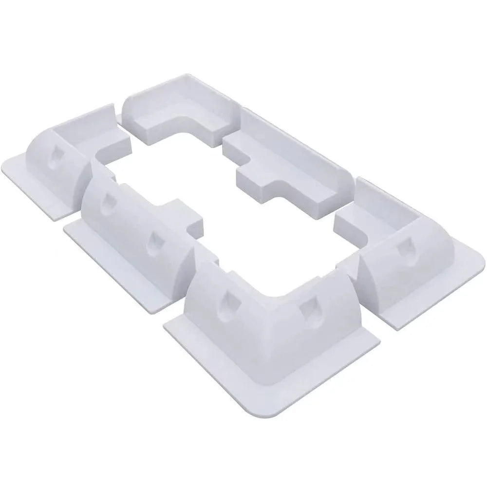 ABS Solar Panel Mounting Kit for Motorhome, Caravan, Boat or Van Roof – Bracket and Junction Box