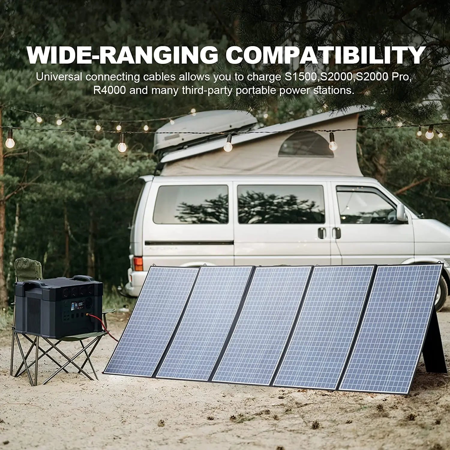 "Panneau Solaire Pliable 400W/200W/140W/100W/60W, Panneau Solaire Portatif pour Générateur de Centrale Électrique"