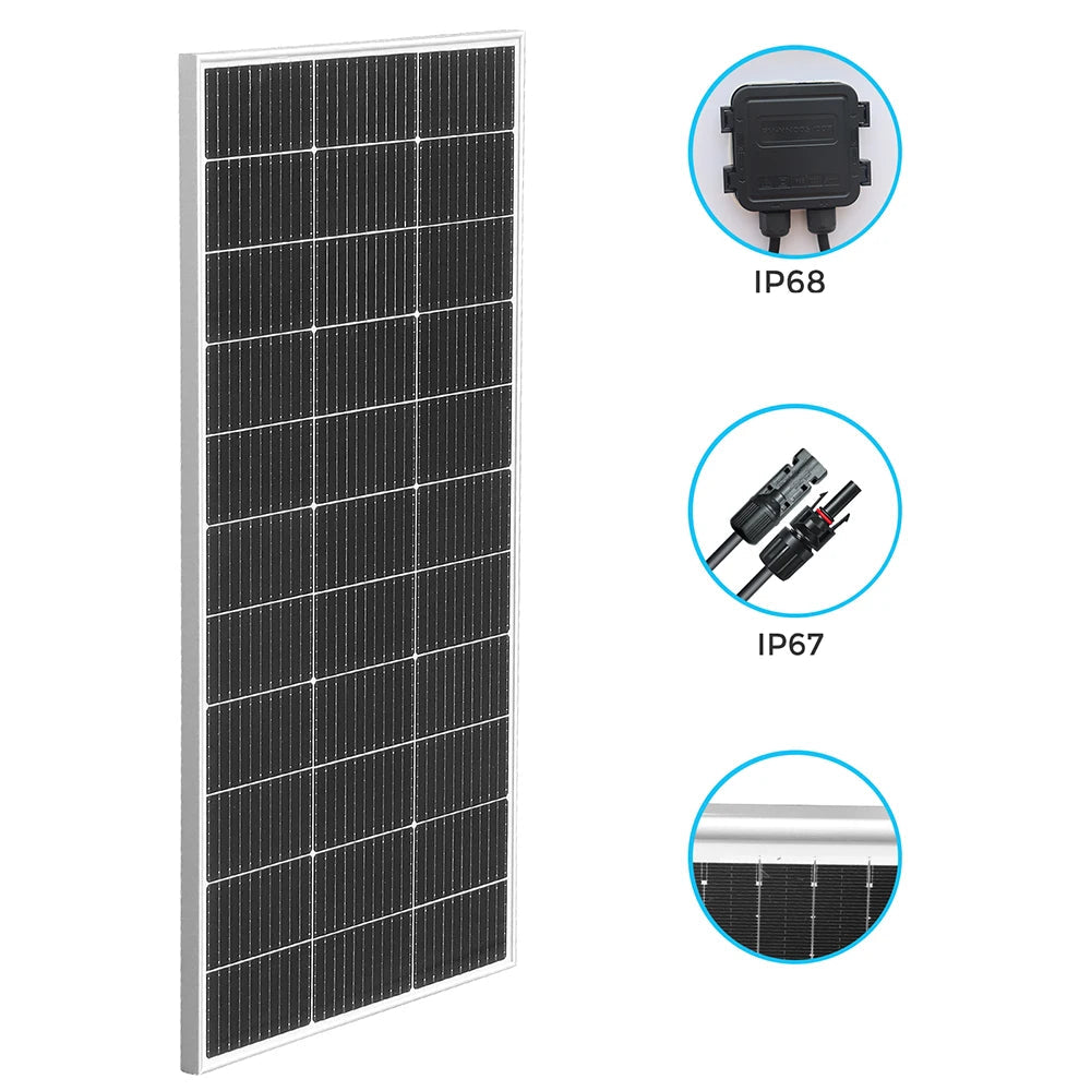 Module Solaire Rigide 120 W à 1200 W – 18 V Monocristallin pour Recharge Batterie