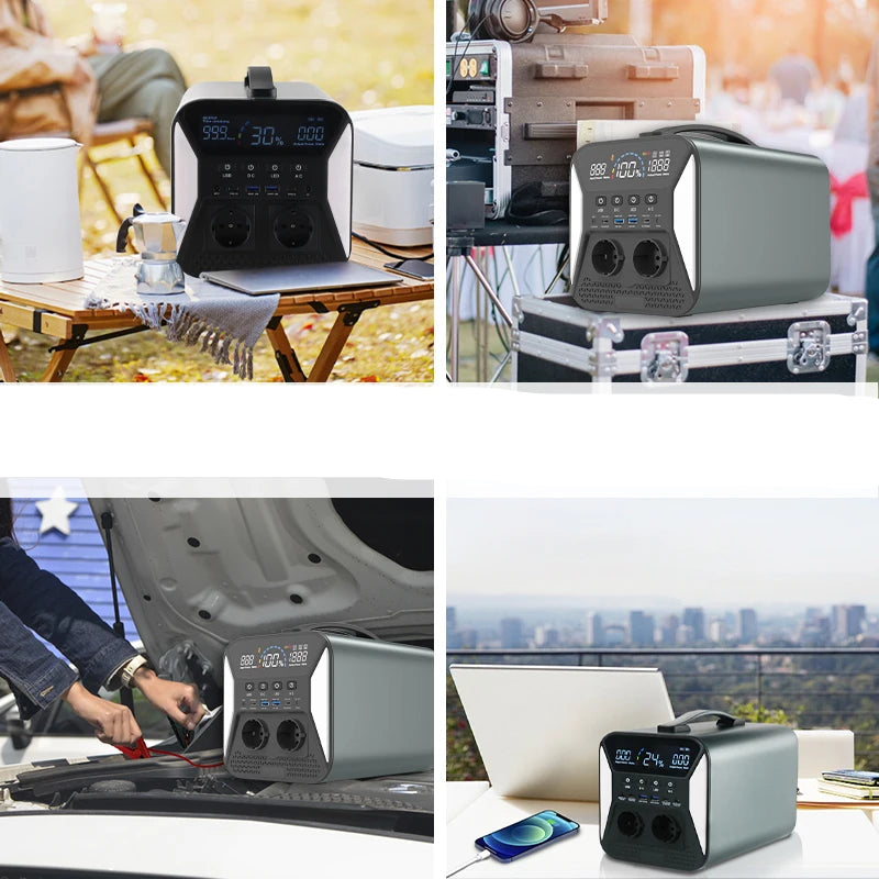 Générateur de Secours Portable 2400W Continu 3600W Pic - Station Électrique LiFePO₄ pour Voyage et Urgence