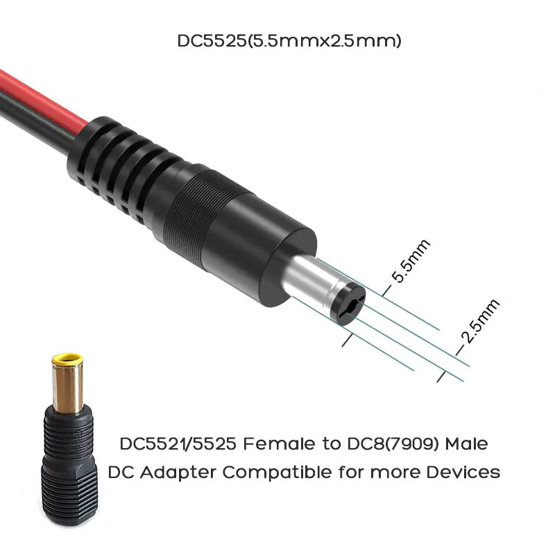 Câble Anderson DC 14AWG – 1,5 m (5 ft) avec Adaptateurs DC5525/DC7909