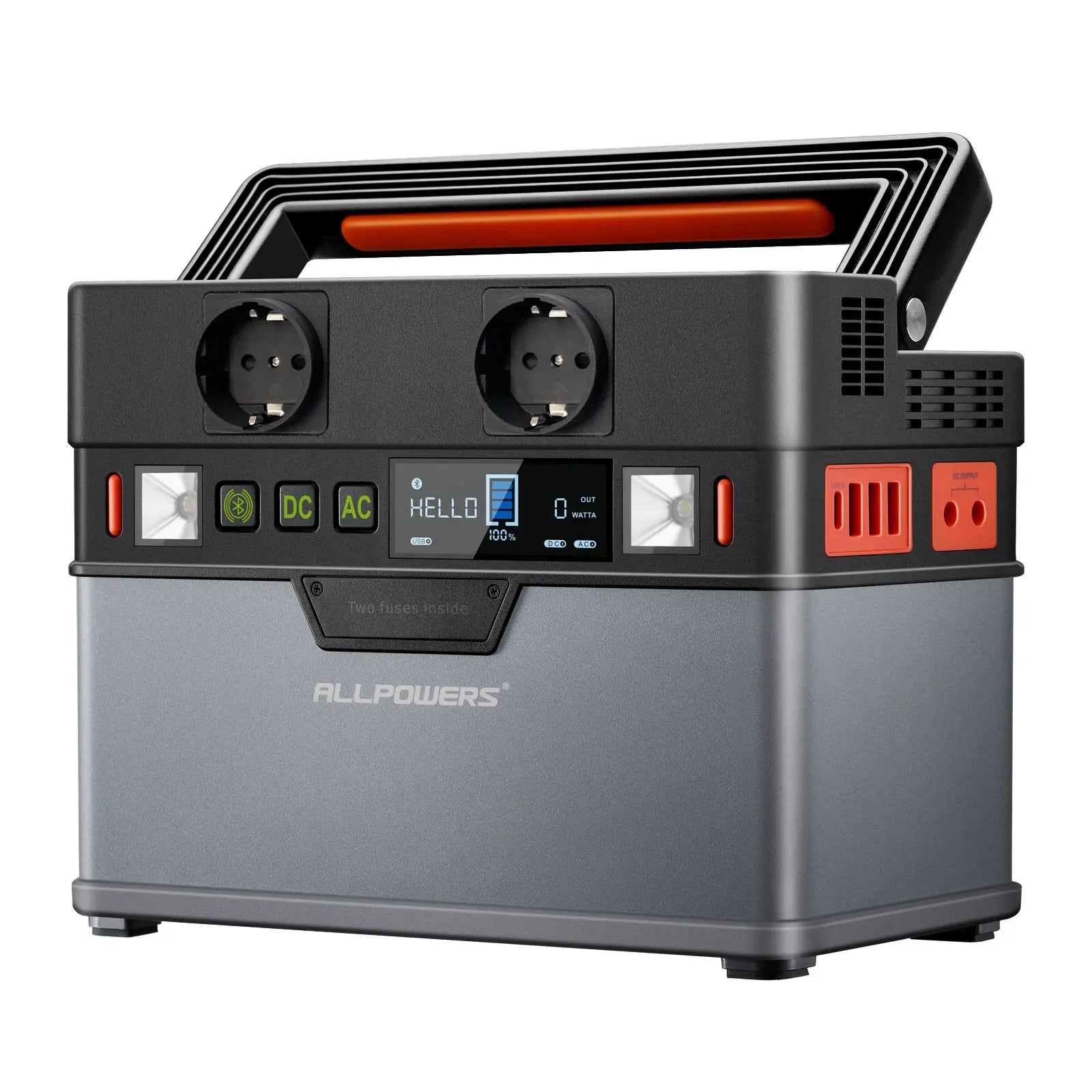 "Centrale électrique portable solaire, générateur MPPT 60-288Wh, alimentation 230V, prises AC pour divers appareils"