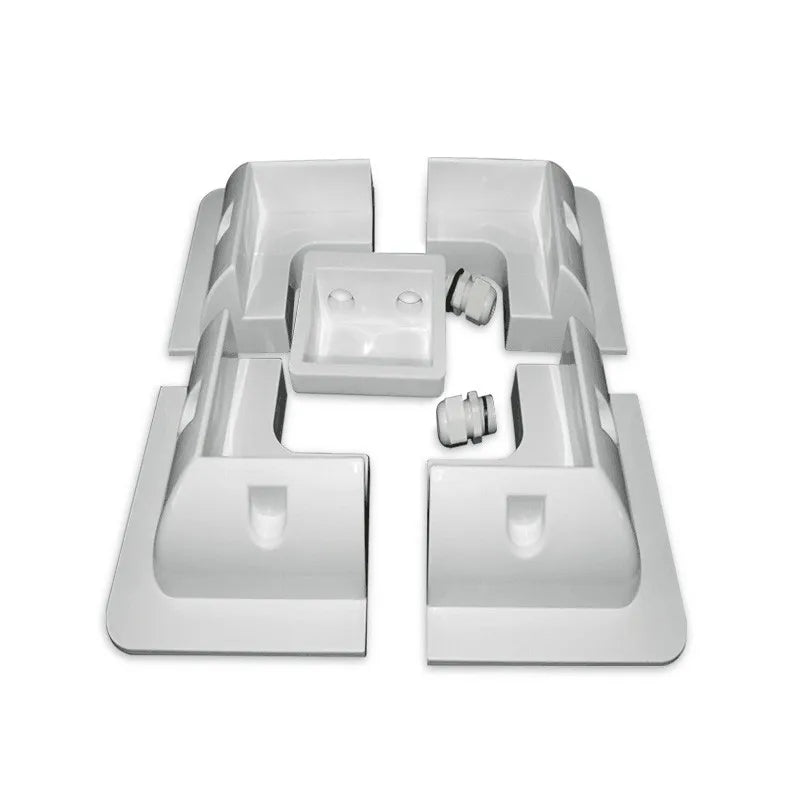 ABS Solar Panel Mounting Kit for Motorhome, Caravan, Boat or Van Roof – Bracket and Junction Box