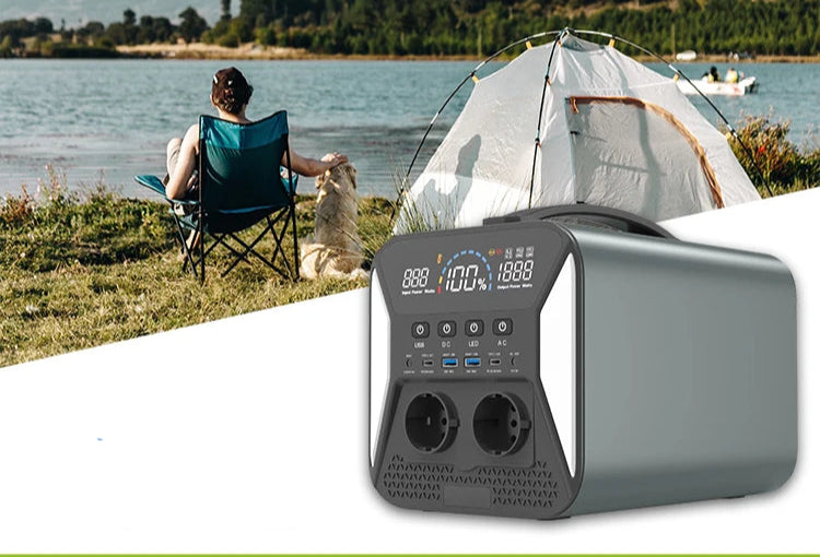 Générateur de Secours Portable 2400W Continu 3600W Pic - Station Électrique LiFePO₄ pour Voyage et Urgence