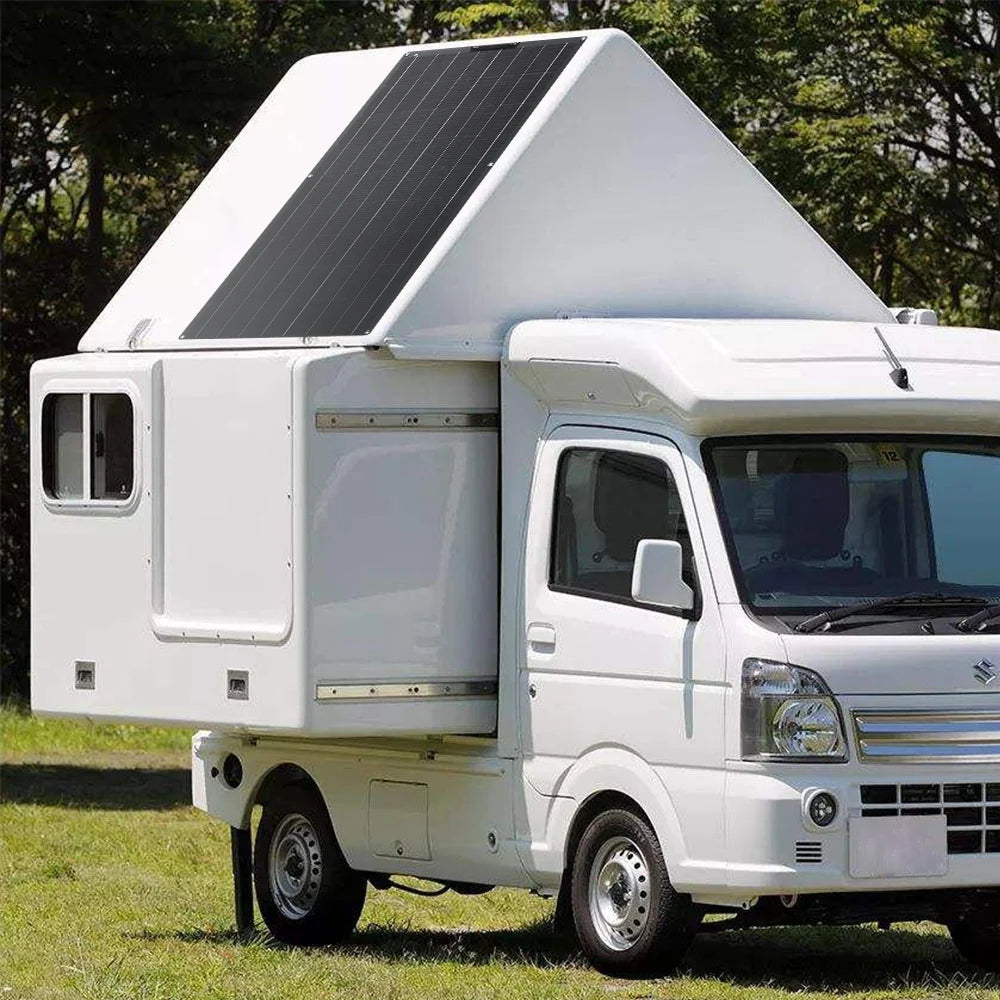 "Panneau Solaire Semi-Flexible 150W, 21.6V, Photovoltaïque, pour Maison, Bateau, Camping-Car, Balcon, Chargeur de Batterie 12v/24V, ETFE et PET"