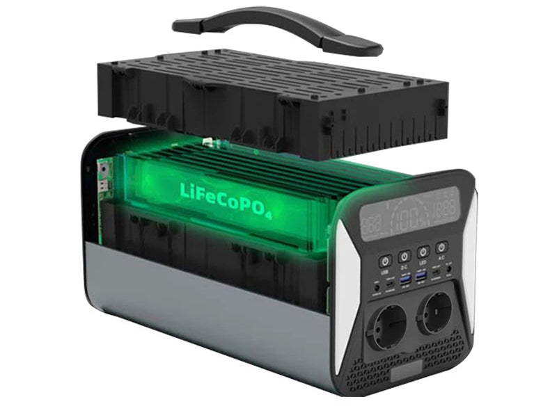Générateur de Secours Portable 2400W Continu 3600W Pic - Station Électrique LiFePO₄ pour Voyage et Urgence