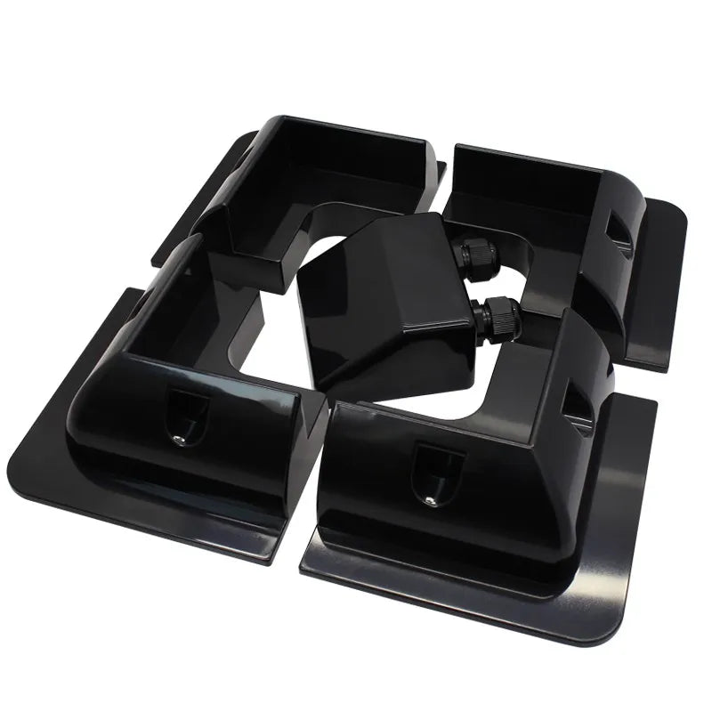 ABS Solar Panel Mounting Kit for Motorhome, Caravan, Boat or Van Roof – Bracket and Junction Box