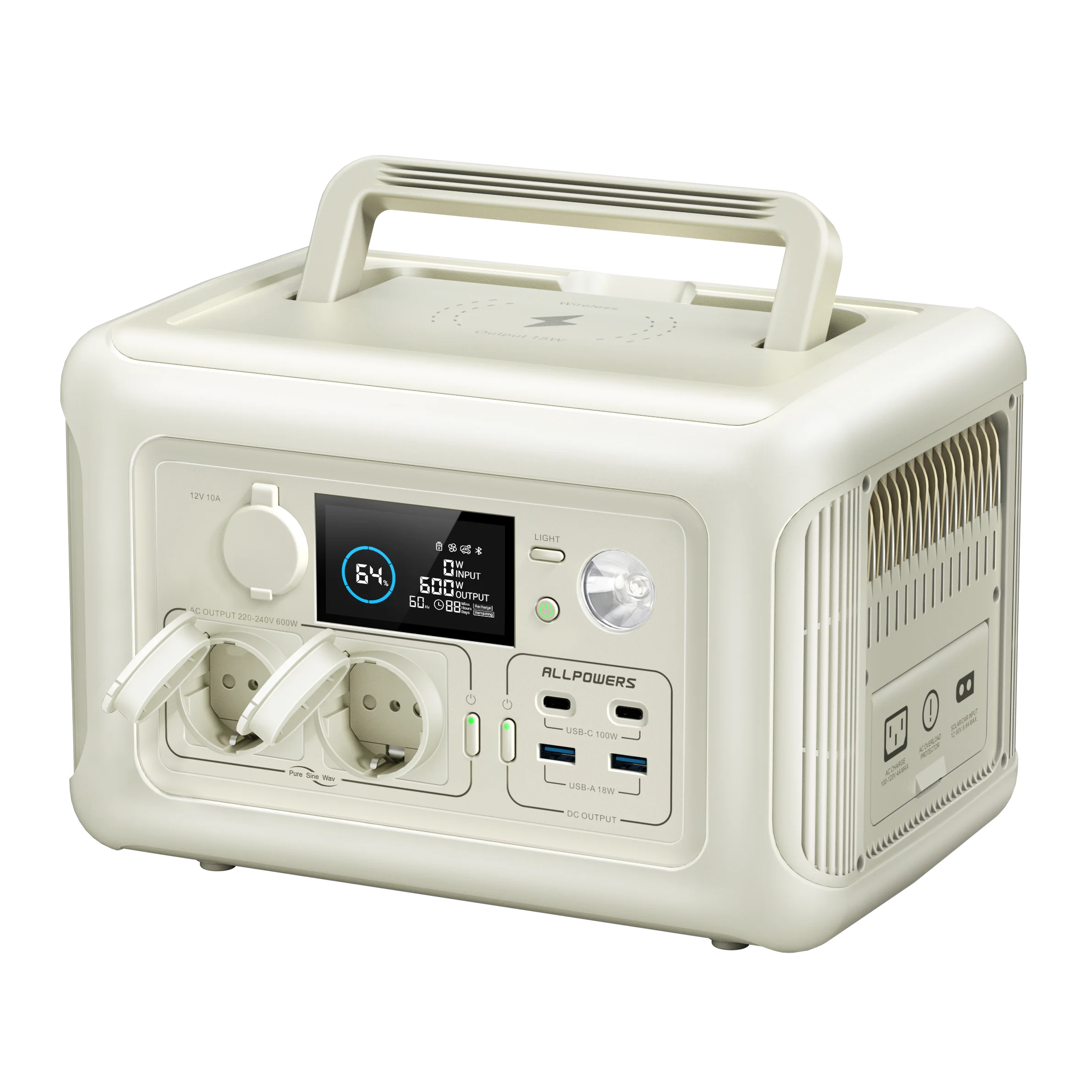 "Centrale électrique portable 600W 299Wh - Batterie LiFePO4 - Idéale pour camping, RV et usage domestique en plein air"