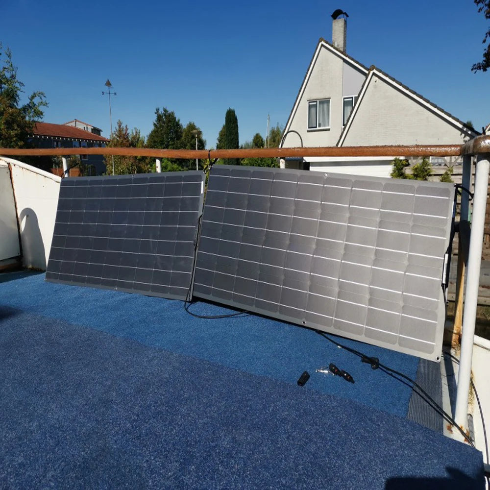 "Panneau Solaire Semi-Flexible 150W, 21.6V, Photovoltaïque, pour Maison, Bateau, Camping-Car, Balcon, Chargeur de Batterie 12v/24V, ETFE et PET"