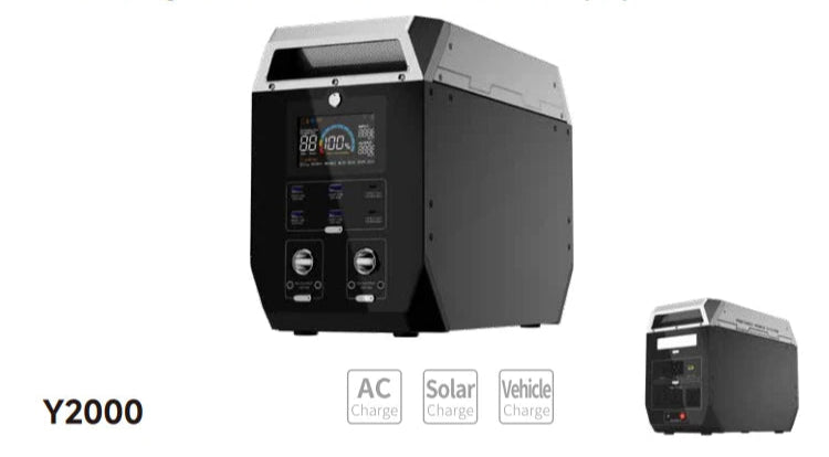 Générateur de Secours Portable 2400W Continu 3600W Pic - Station Électrique LiFePO₄ pour Voyage et Urgence