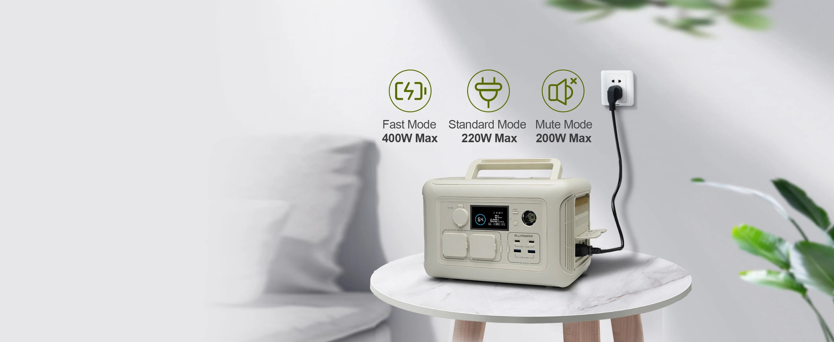 "Centrale électrique portable 600W 299Wh - Batterie LiFePO4 - Idéale pour camping, RV et usage domestique en plein air"