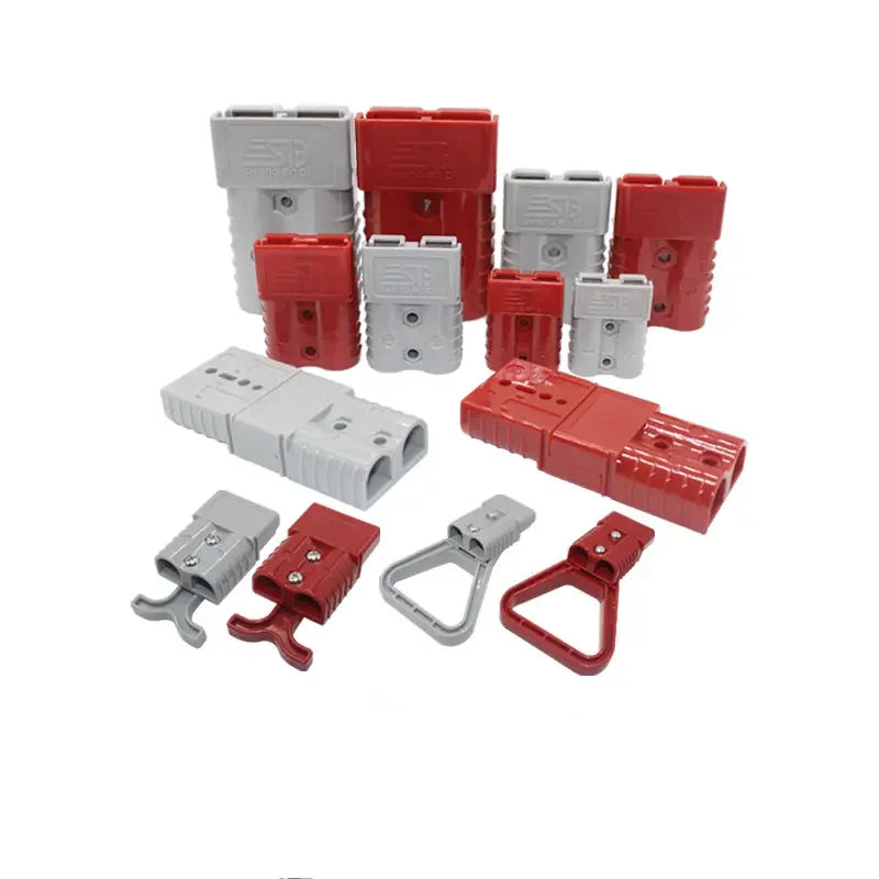 Connecteurs d'Alimentation Haute Intensité 50A/120A/175A/350A – 600V Double Pôle avec Contacts Cuivre, Capuchon en Caoutchouc