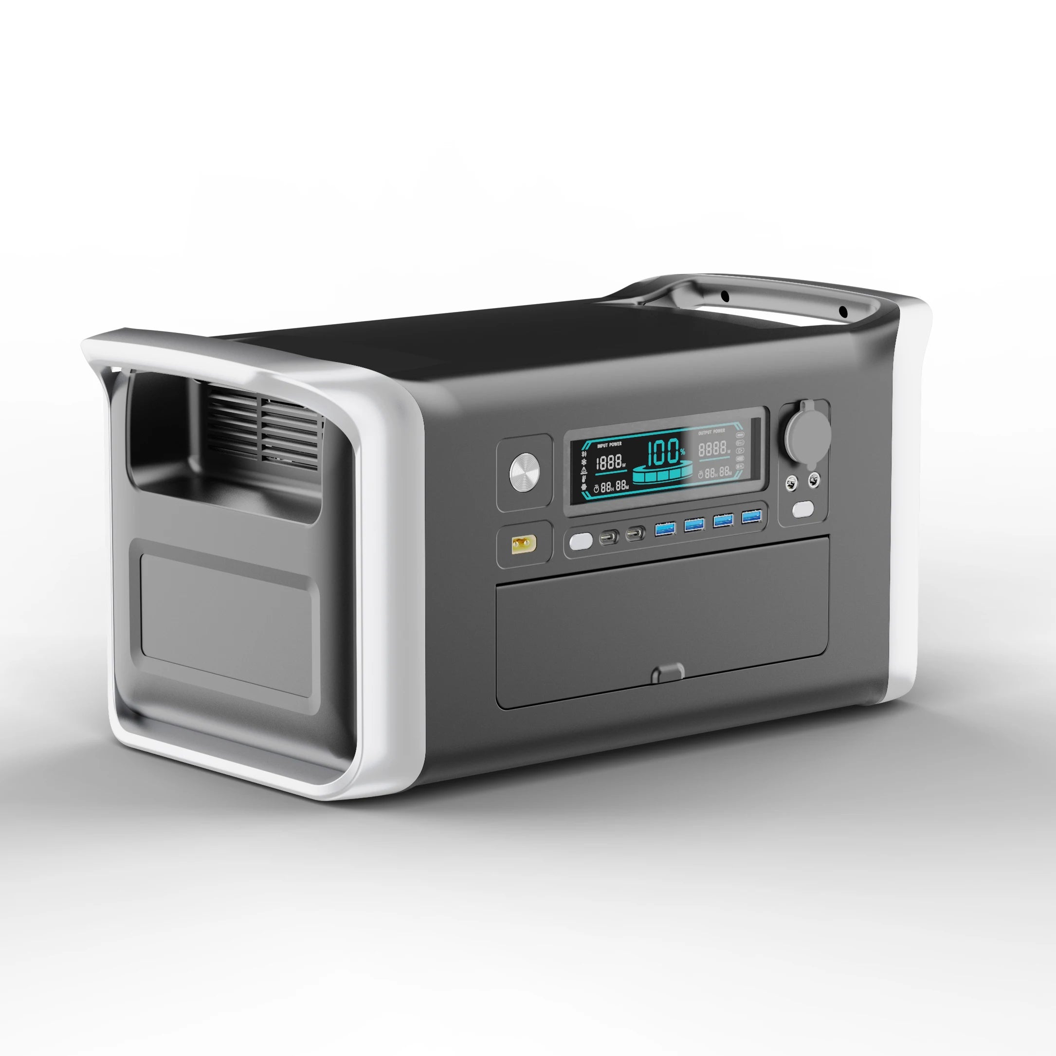 Générateur de Secours Portable 2400W Continu 3600W Pic - Station Électrique LiFePO₄ pour Voyage et Urgence