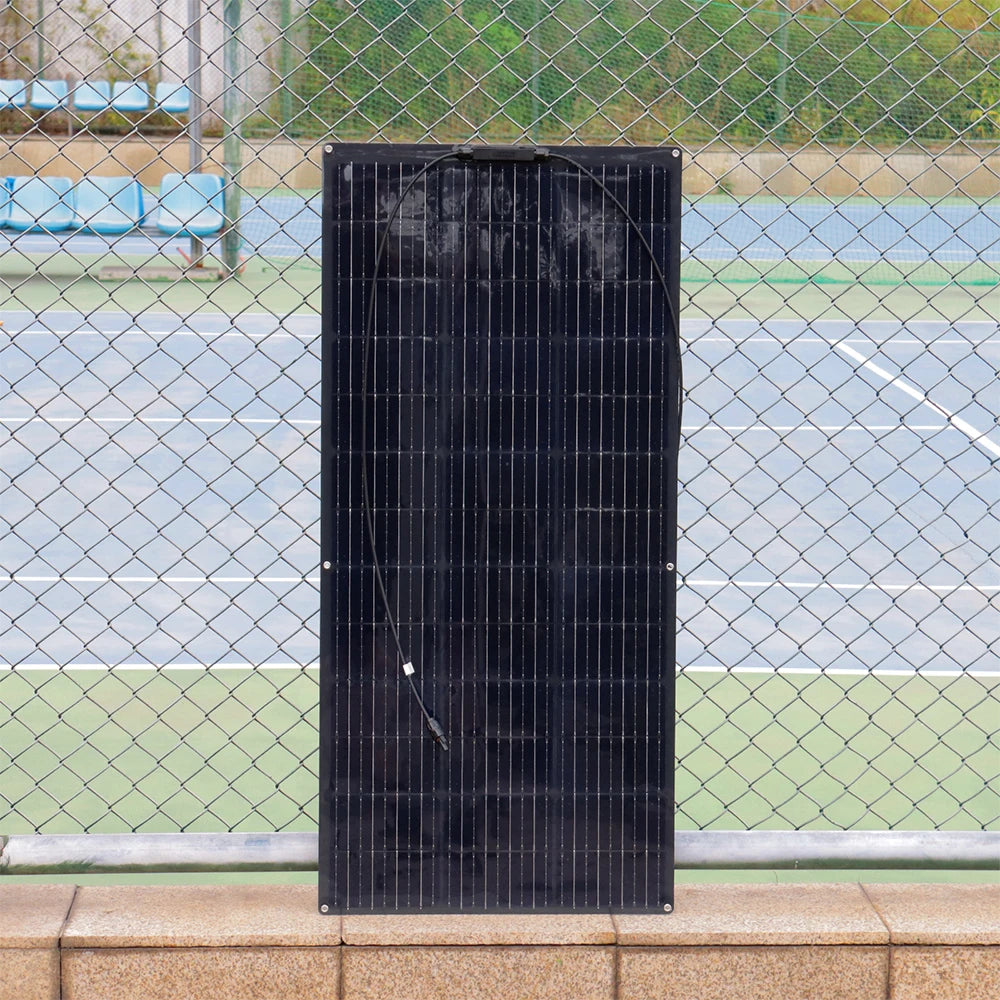 "Panneau Solaire Semi-Flexible 150W, 21.6V, Photovoltaïque, pour Maison, Bateau, Camping-Car, Balcon, Chargeur de Batterie 12v/24V, ETFE et PET"