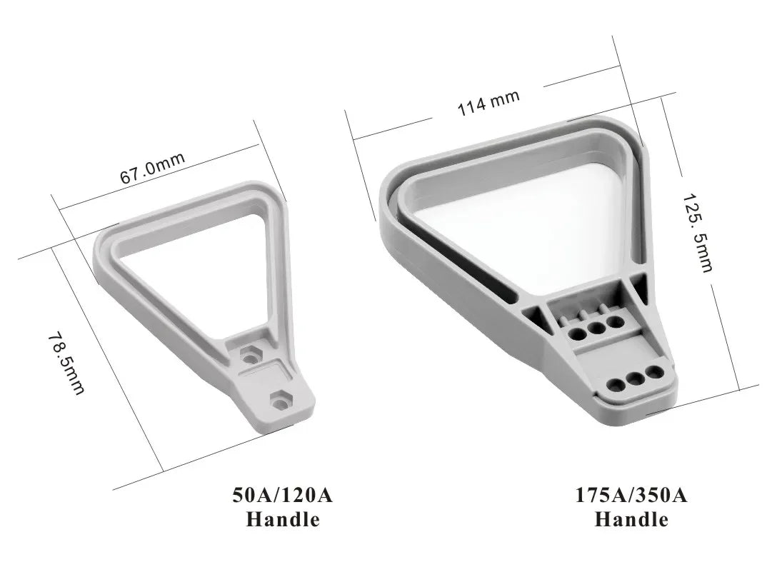 Connecteurs d'Alimentation Haute Intensité 50A/120A/175A/350A – 600V Double Pôle avec Contacts Cuivre, Capuchon en Caoutchouc