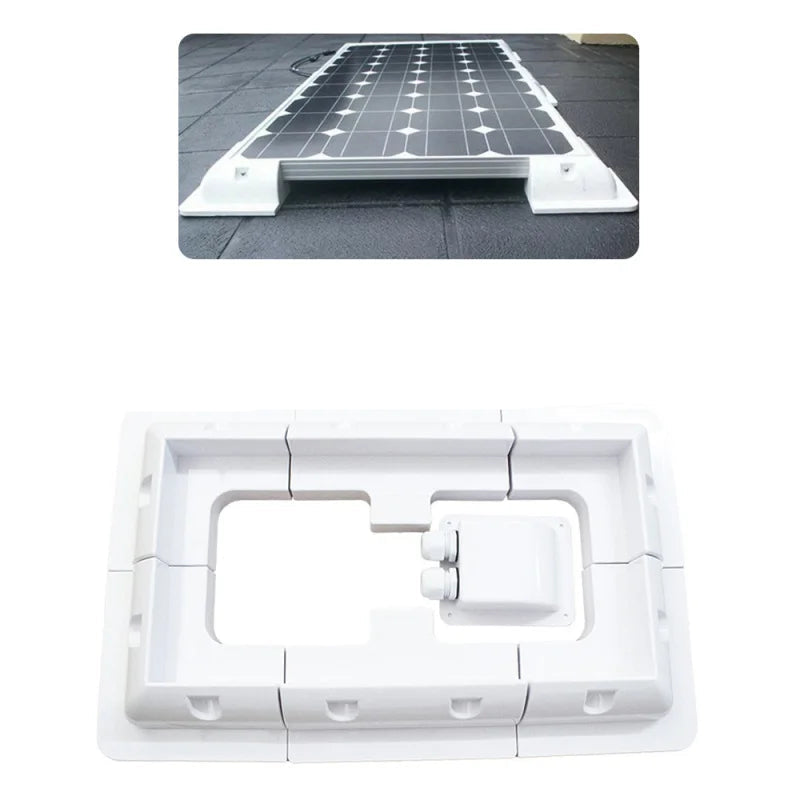 Kit de Montage de Panneaux Solaires ABS â 7 Fixations pour Camping-Car, Caravane, Abri, Garage
