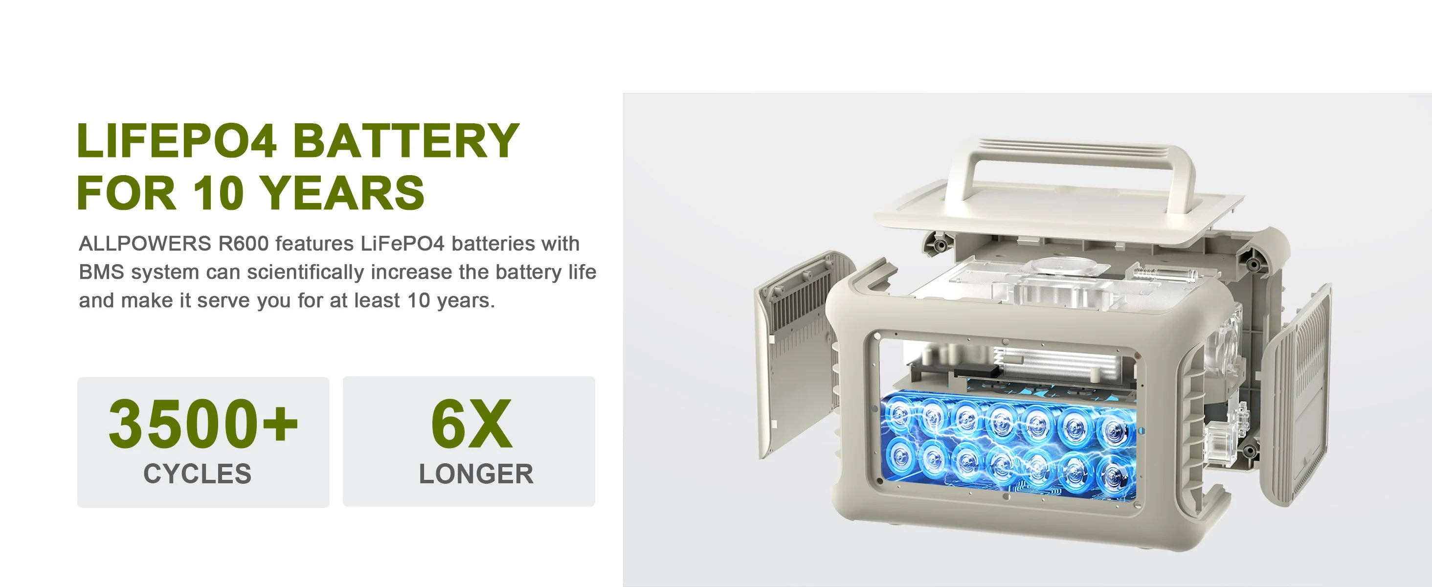 "Centrale électrique portable 600W 299Wh - Batterie LiFePO4 - Idéale pour camping, RV et usage domestique en plein air"