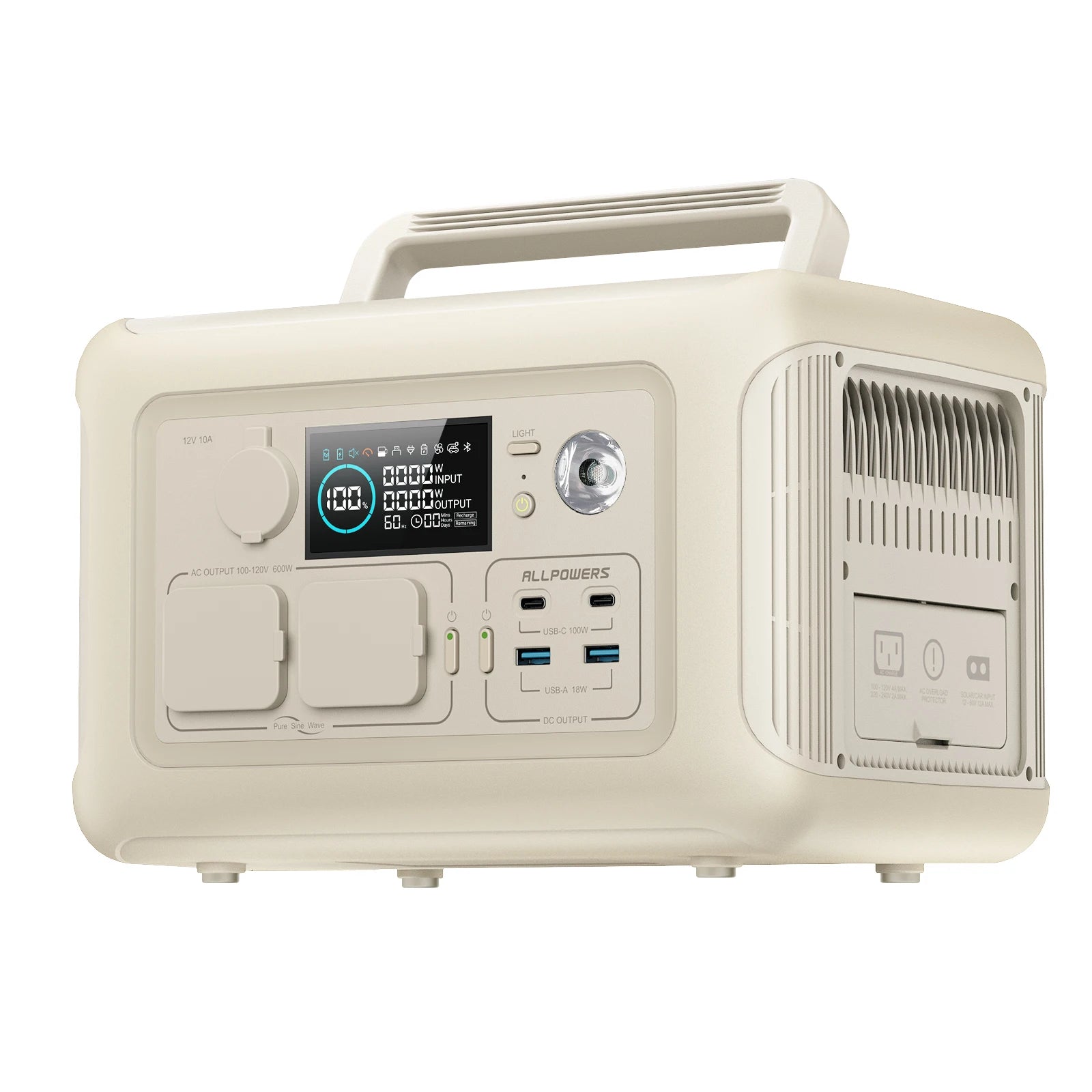 "Centrale électrique portable 600W 299Wh - Batterie LiFePO4 - Idéale pour camping, RV et usage domestique en plein air"