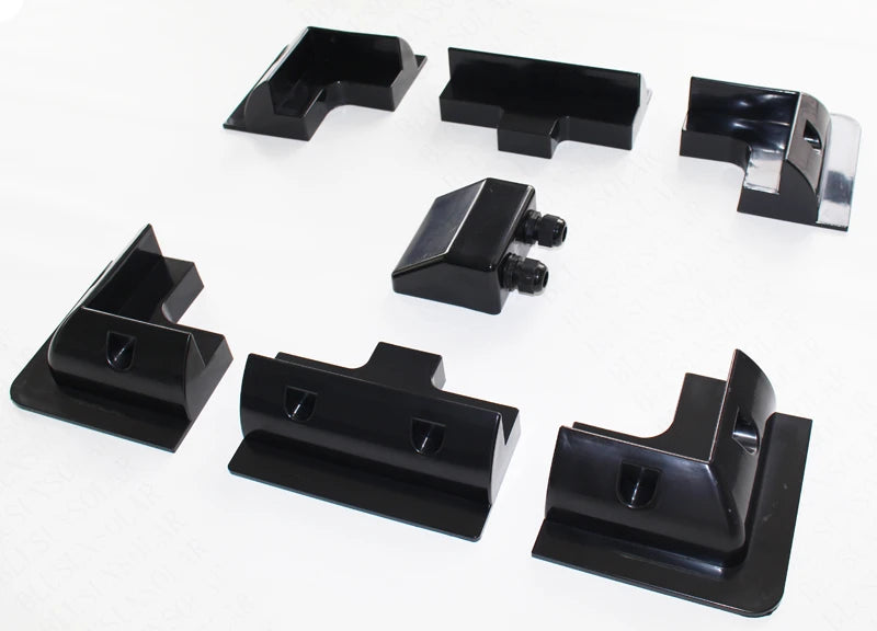 ABS Solar Panel Mounting Kit for Motorhome, Caravan, Boat or Van Roof – Bracket and Junction Box
