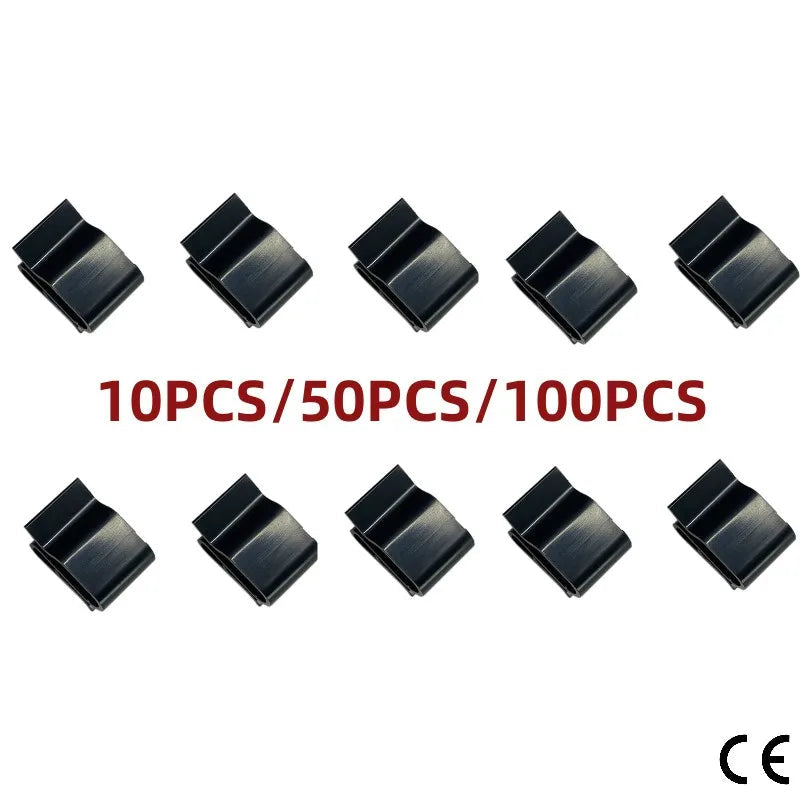 Black Solar Panel Cable Clips – 2.5-6mm² (10AWG–14AWG) Cable Management and Protection