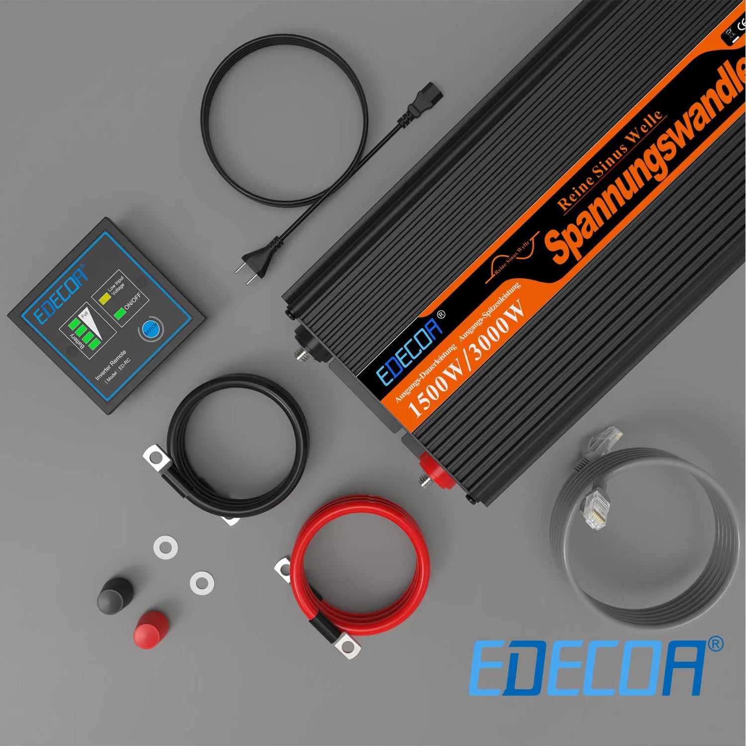 Onduleur UPS à Onde Sinusoïdale Pure 1 500 W – 12 V DC → 220‑240 V AC