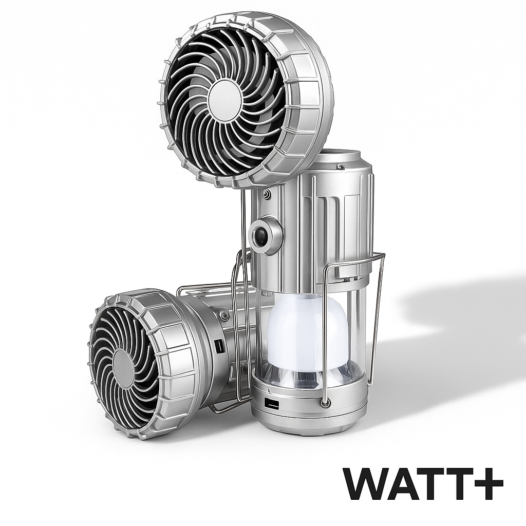 Ventilateur Électrique Solaire Étanche avec Lampe LED