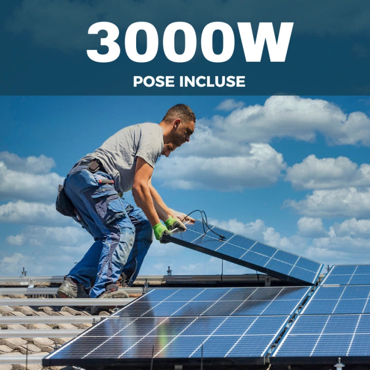 Kit Solaire 3kWc Full Black avec Installation RGE incluse + démarches administratives