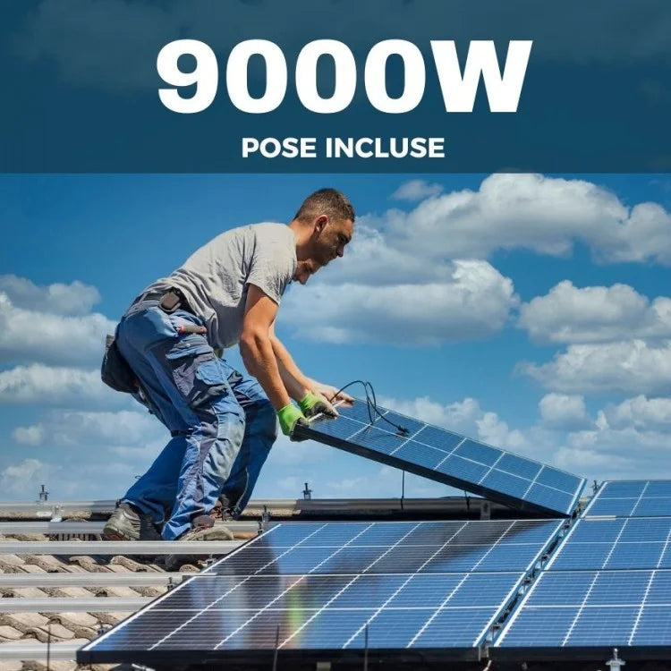 Kit Solaire 9kWc Full Black avec Installation RGE incluse + démarches administratives