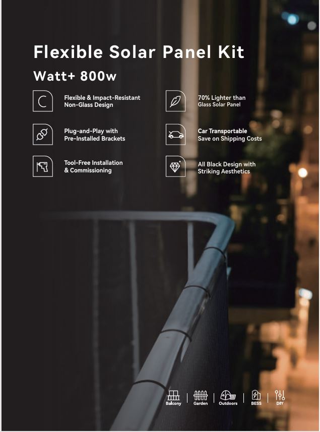 Kit Solaire Flexible Plug & Play Watt+ 800W