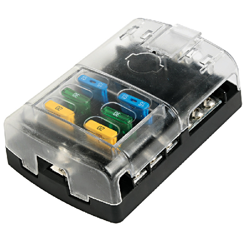 "Boîte Porte-Fusibles 6 Places en Polycarbonate - Protection Circuit Électrique"