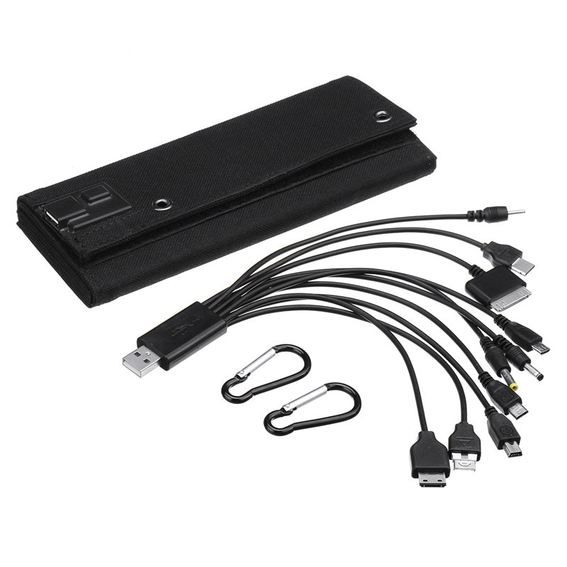 Sac solaire pliable – Panneau de charge compact 5.2V pour randonnées & extérieur