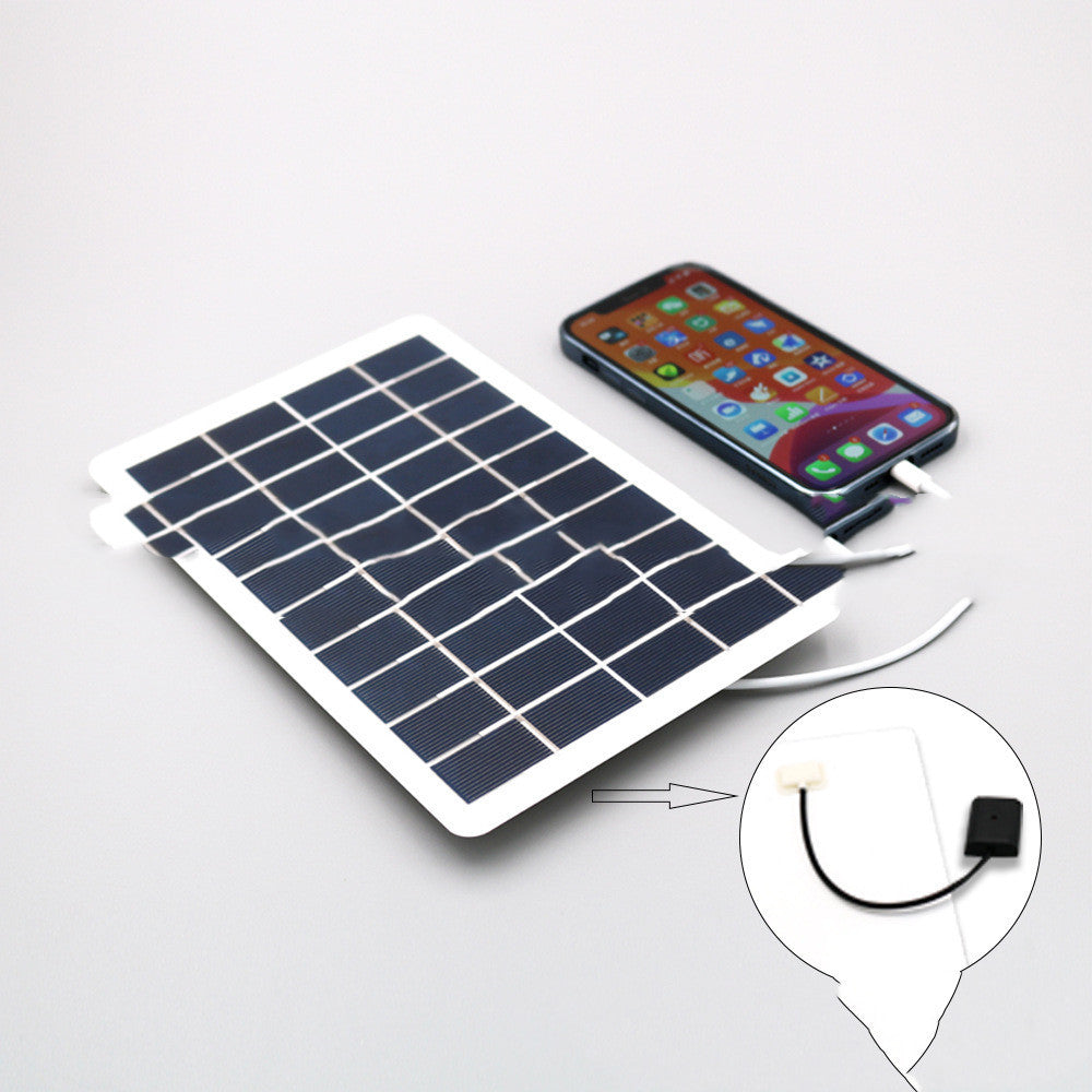 Chargeur Solaire Portable 7.5W – Cellule Polycristalline pour Téléphone, USB & Appareils Nomades