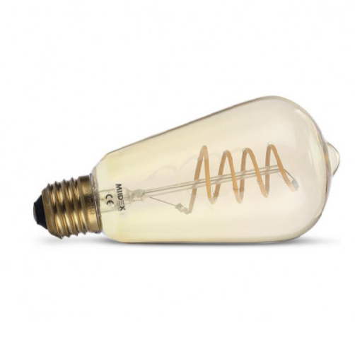 "Ampoule E27 Filament Spirale 4W Blanc Chaud - Éclairage Intérieur Doux et Chaleureux, Économie d'Énergie, Longue Durée de Vie, Idéal pour Salon et Chambre"
