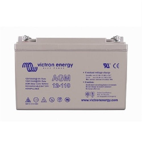 "Batterie AGM 12V - Capacité 110 Ah - Idéale pour système solaire, camping-car et bateau - Haute performance et longue durée de vie"
