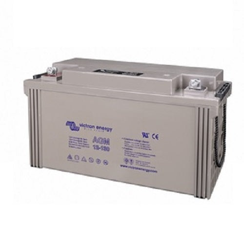 "Batterie AGM 12V - Capacité de 130 Ah pour Système Solaire, Camping-Car et Bateau - Haute Performance et Durable"