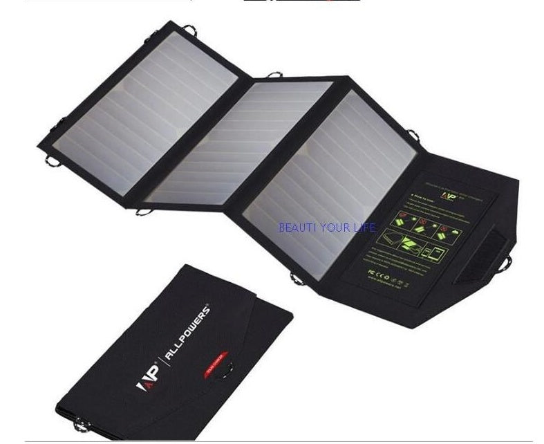 Chargeur Solaire Portable Pliable Étanche à Double Port USB 5V/2.1A – Haute Efficacité