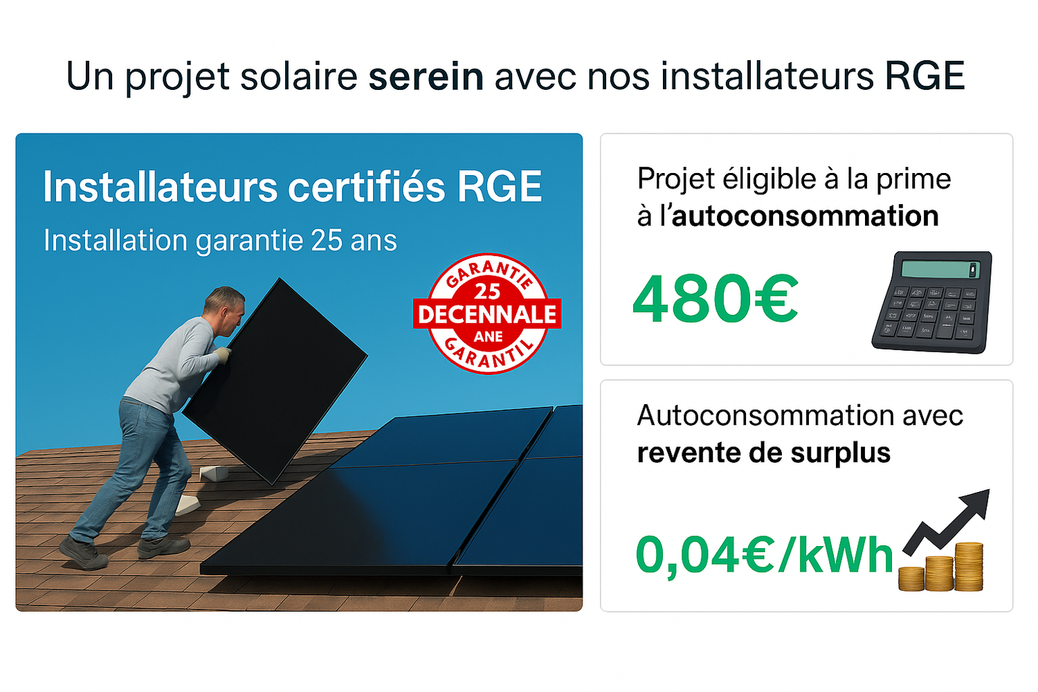 Kit Solaire 6kWc Full Black avec Installation RGE incluse + démarches administratives