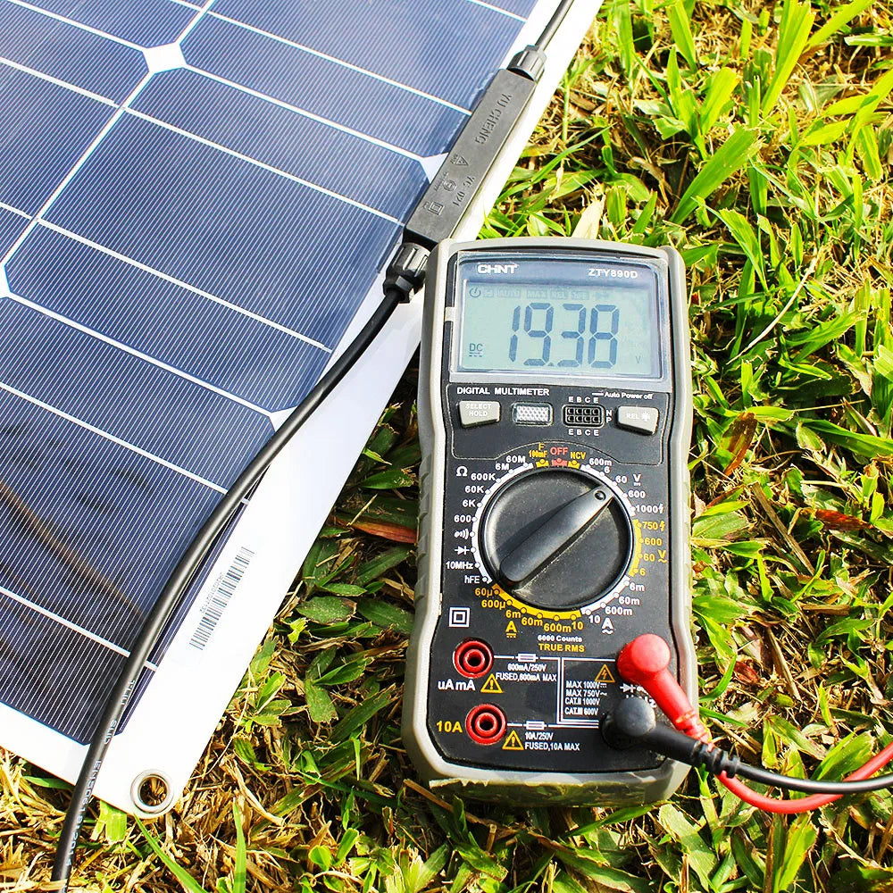 Panneau Solaire Flexible 12V – 100W à 600W – Étanche et Monocristallin – Idéal pour Camping-Car, Bateau, Toiture Courbe